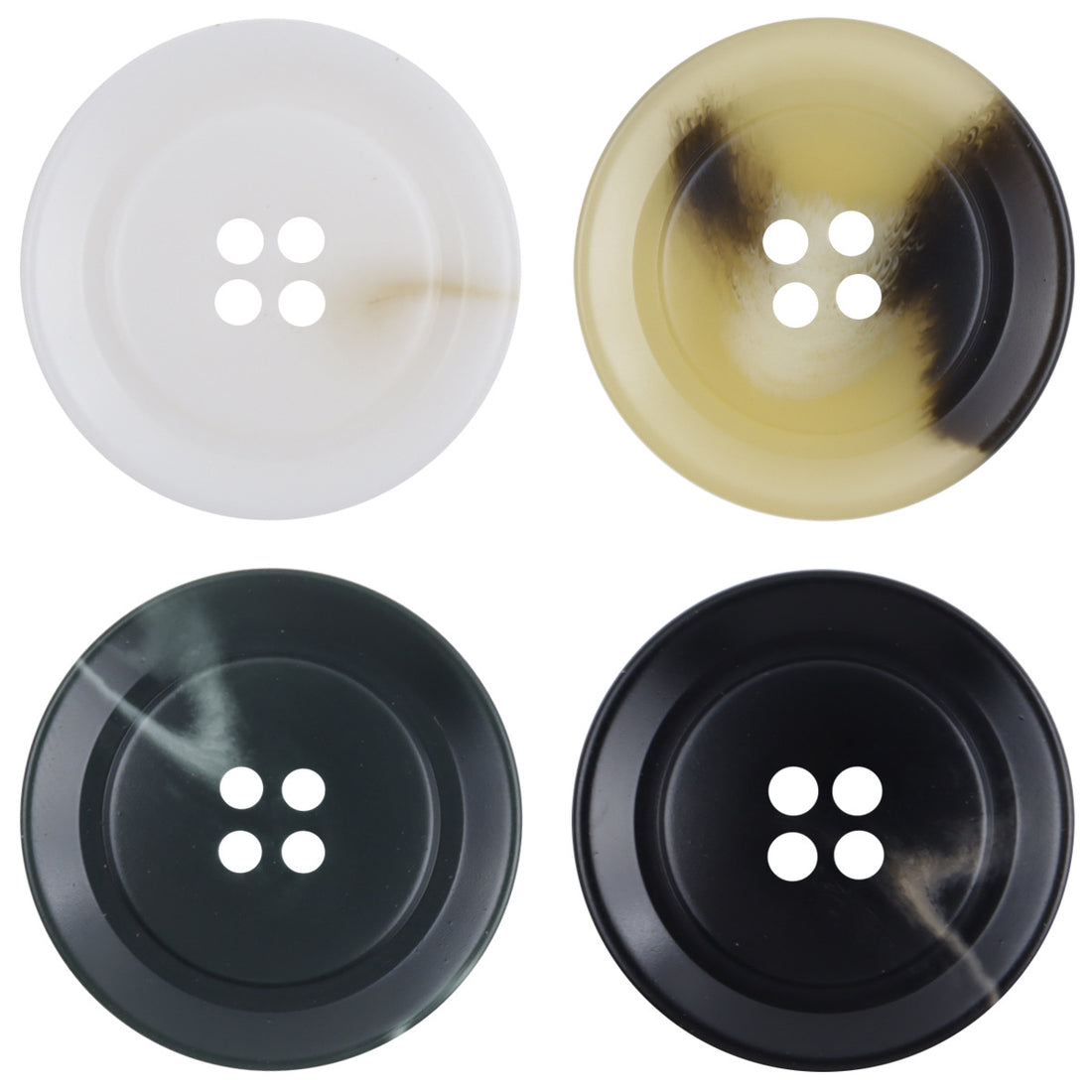 Dark Green Resin Buttons for Khaki Casual Pants -30pcs - Lots of Buttons