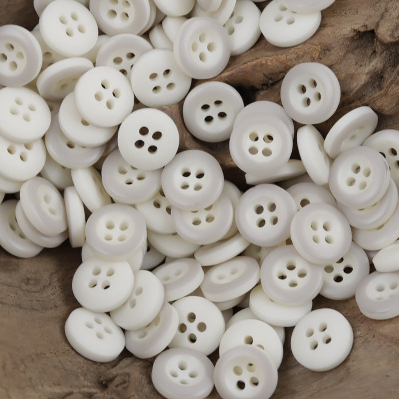 Blue Round 4 Hole Resin Buttons for Children's Shirts Sweaters 60 Pack - Lots of Buttons