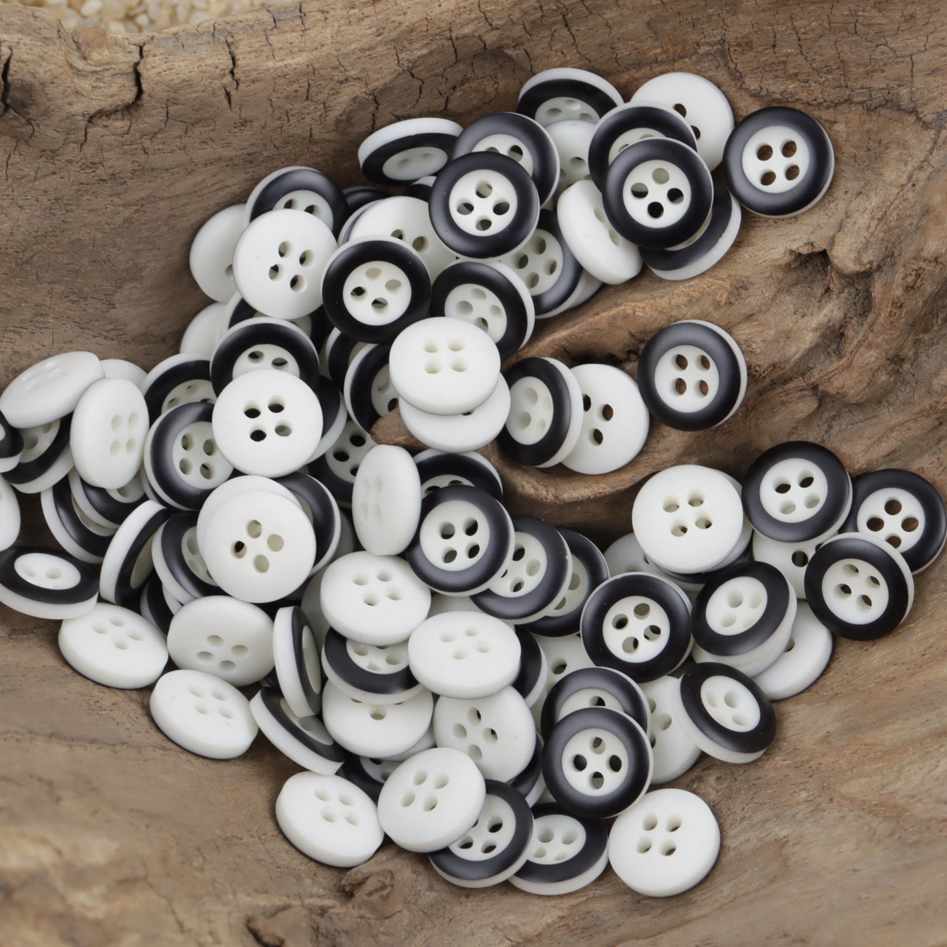 Blue Round 4 Hole Resin Buttons for Children's Shirts Sweaters 60 Pack - Lots of Buttons