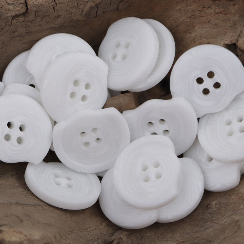 Resin Buttons with Missing Corners and Letters Faith & Hope 30pcs - Lots of Buttons