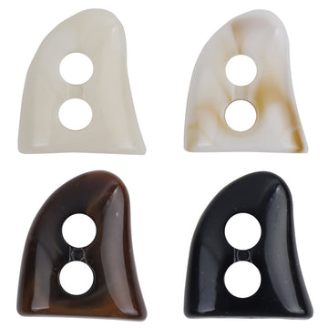 Irregular Triangle 2-Hole Resin Toggle Buttons for Bag,Shoe 30pcs - Lots of Buttons