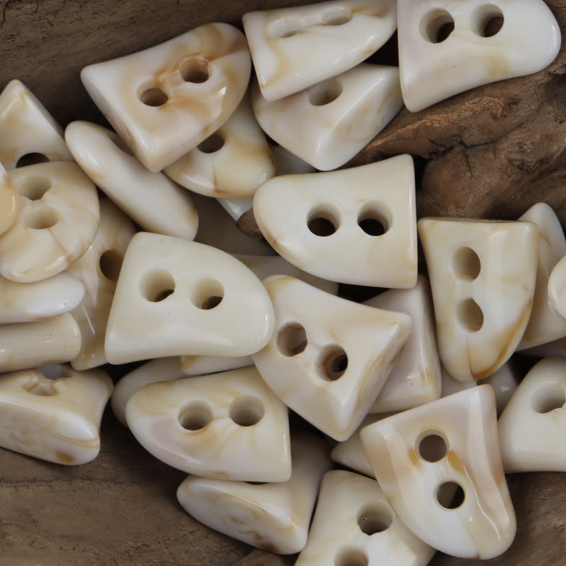 Irregular Triangle 2-Hole Resin Toggle Buttons for Bag,Shoe 30pcs - Lots of Buttons