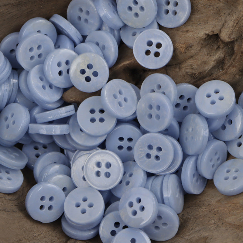 11.5mm Gold-Plated Resin Buttons 4-Hole Fasteners 100 Pack - Lots of Buttons
