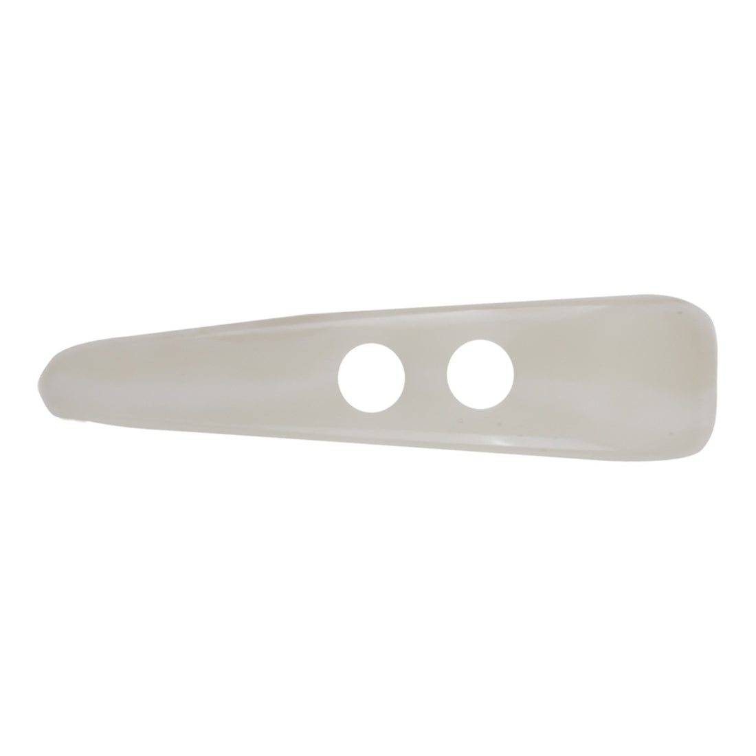 Irregular Long-Shaped White Horn Pattern Resin Toggle Buttons 10pcs - Lots of Buttons