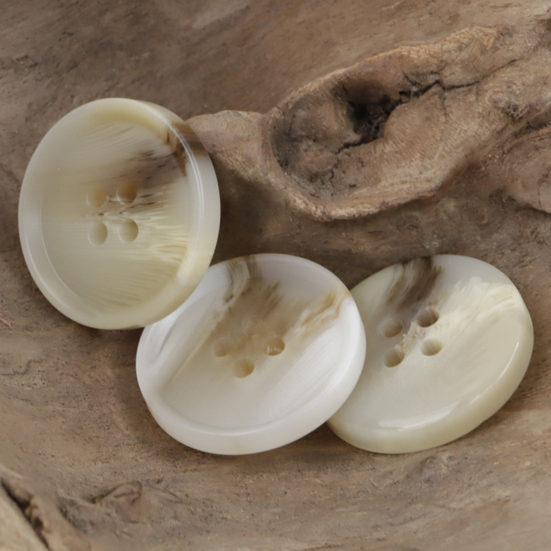 Round 4 Hole Light Khaki Resin Buttons,30pcs - Lots of Buttons
