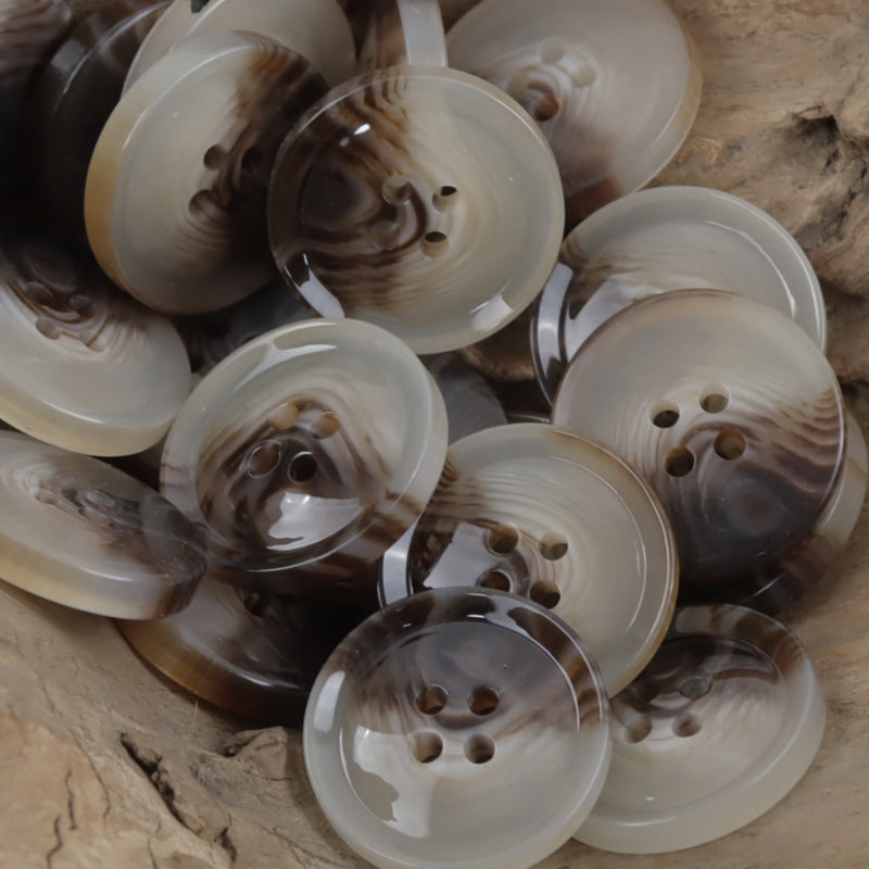 Ink Blue 4-Hole Resin Buttons for Casual Cargo Pants 30pcs - Lots of Buttons