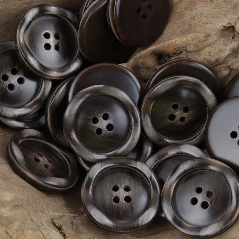 Irregular Lace Wood Grain Resin Buttons for Windbreakers Coats 30pcs - Lots of Buttons