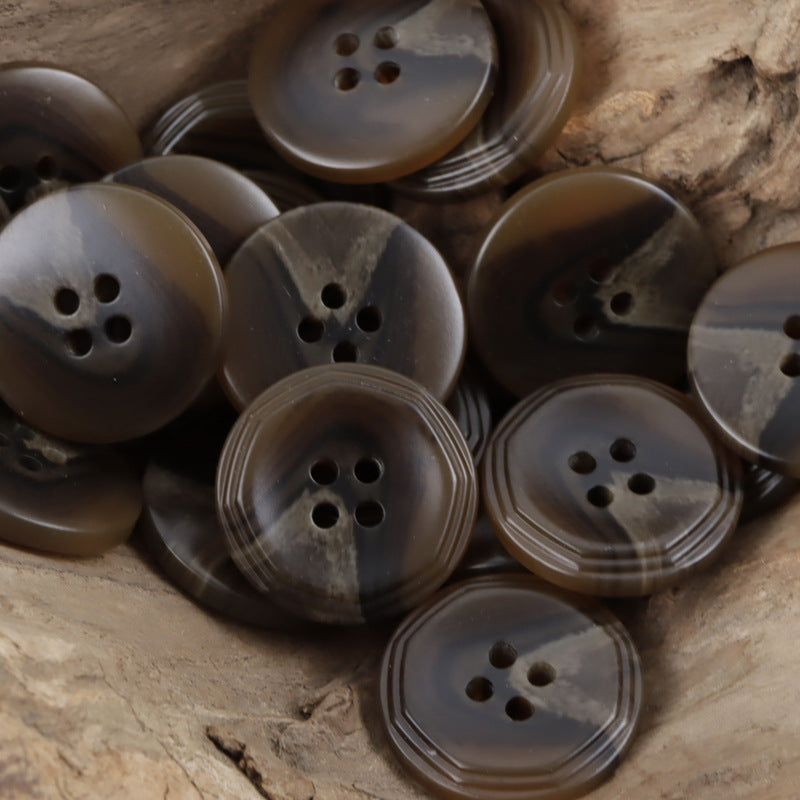 Geometric Resin Buttons for Khaki Work Pants,Casual Jackets 10pcs - Lots of Buttons