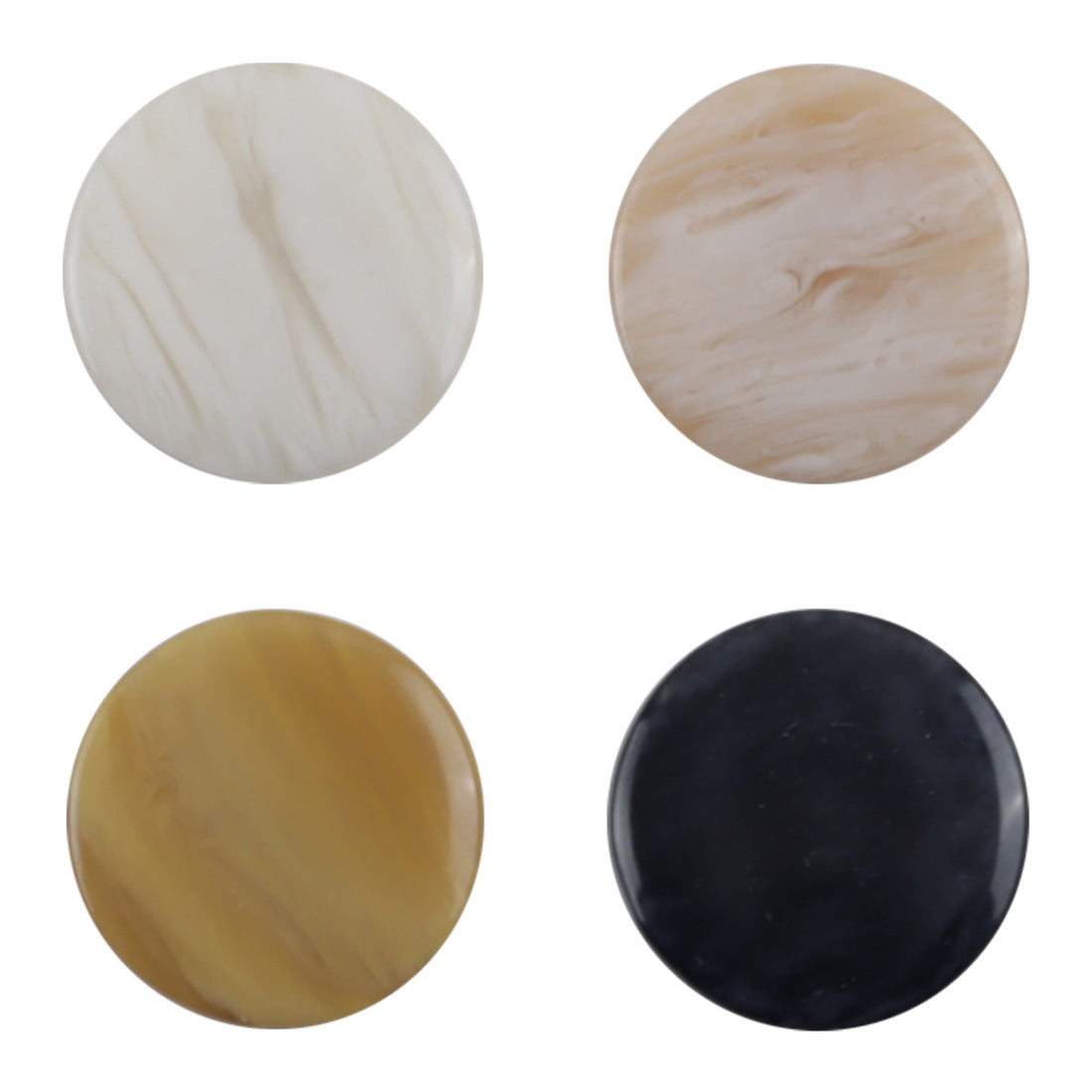 11.5mm Yellow Wood Grain Resin Buttons with Metal Shank 40pcs - Lots of Buttons