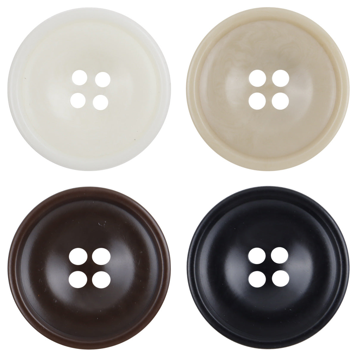 Bulk Resin Sewing Buttons for White Shirts and Dresses 40 Pack - Lots of Buttons