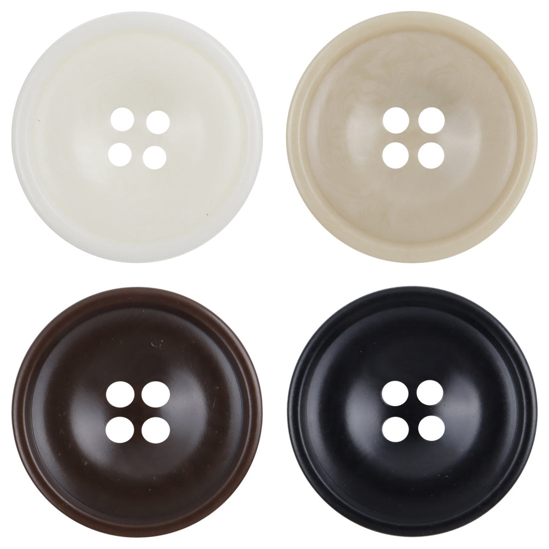 Bulk Resin Sewing Buttons for White Shirts and Dresses 40 Pack - Lots of Buttons