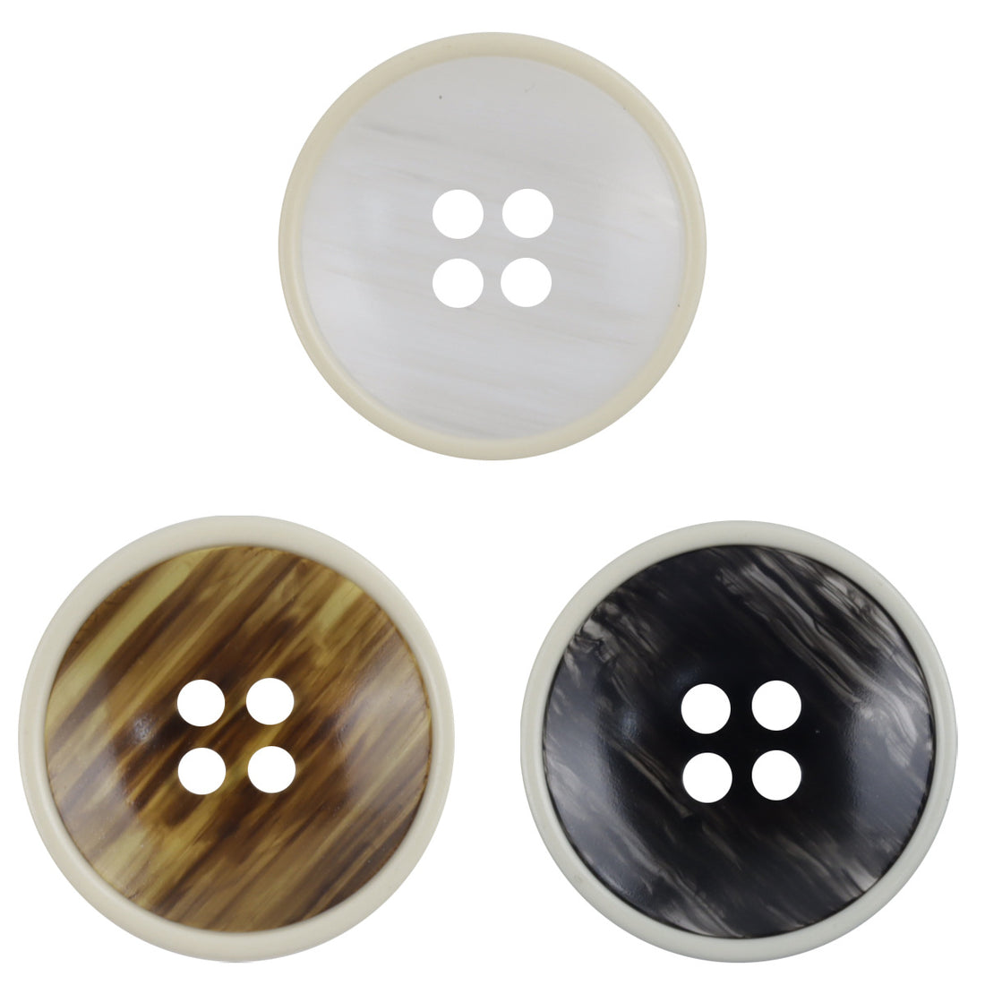 Ink Wash Black Gray Resin Buttons for Amber Skirts Casual Pants 30pcs - Lots of Buttons