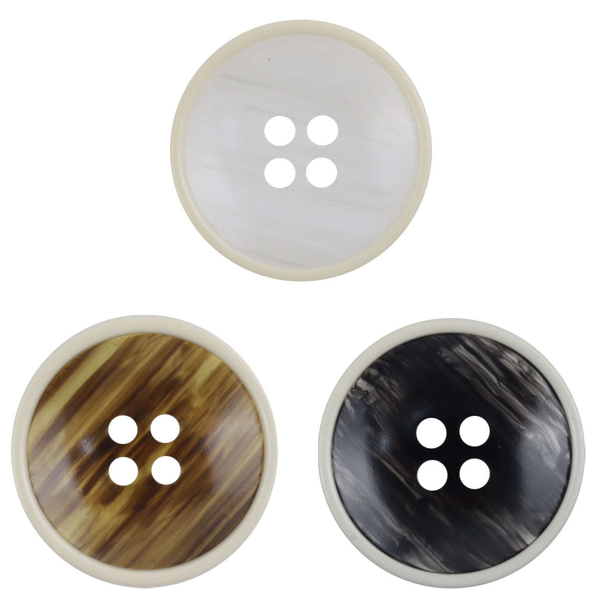 Ink Wash Black Gray Resin Buttons for Amber Skirts Casual Pants 30pcs - Lots of Buttons