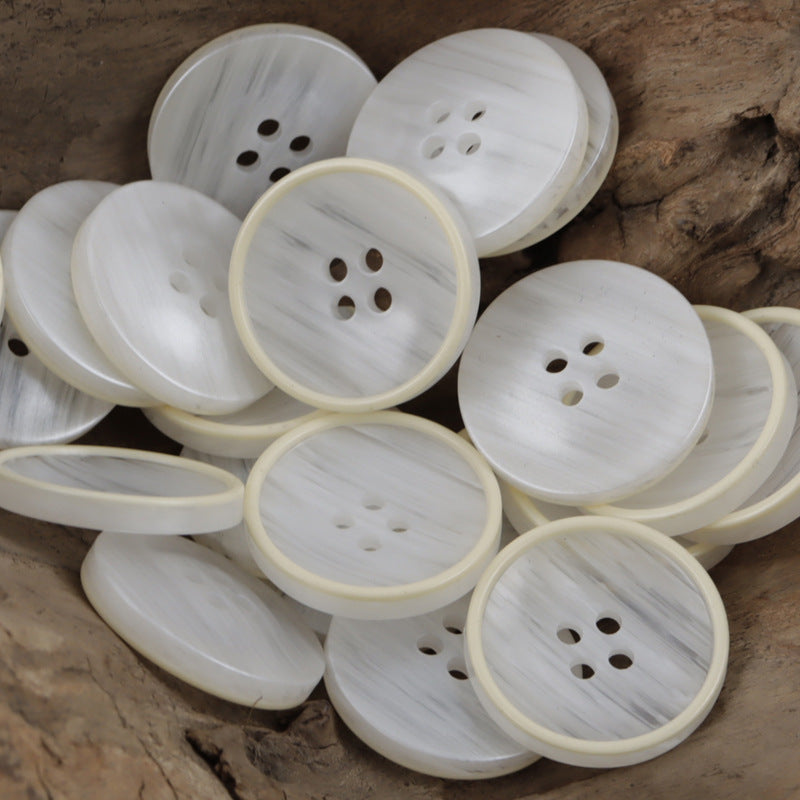 Ink Wash Black Gray Resin Buttons for Amber Skirts Casual Pants 30pcs - Lots of Buttons