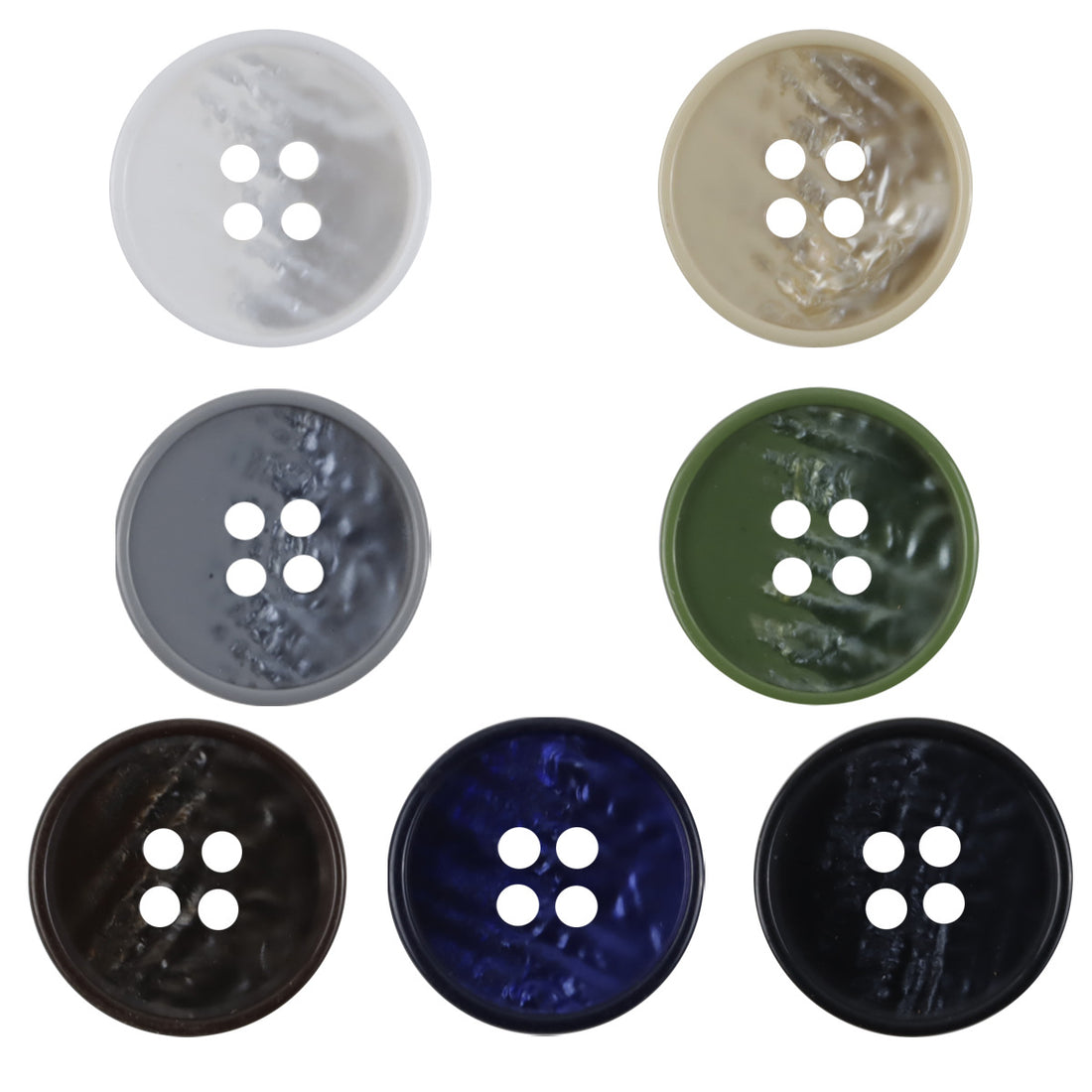 Gradient 4-Hole Resin Sewing Buttons for Gray Shirts Polo Dresses 30pcs - Lots of Buttons
