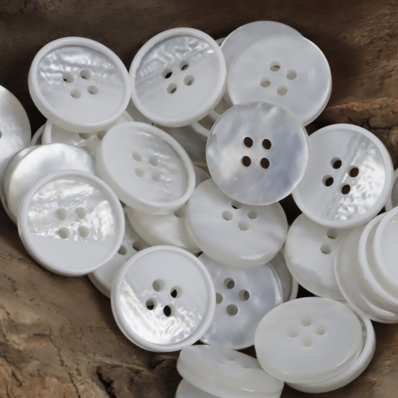 Gradient 4-Hole Resin Sewing Buttons for Gray Shirts Polo Dresses 30pcs