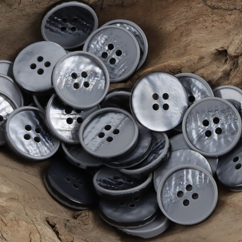 Gradient 4-Hole Resin Sewing Buttons for Gray Shirts Polo Dresses 30pcs