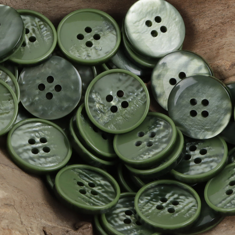 Gradient 4-Hole Resin Sewing Buttons for Gray Shirts Polo Dresses 30pcs