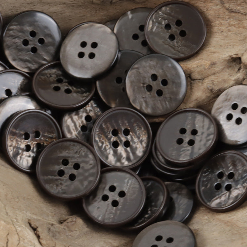 Gradient 4-Hole Resin Sewing Buttons for Gray Shirts Polo Dresses 30pcs