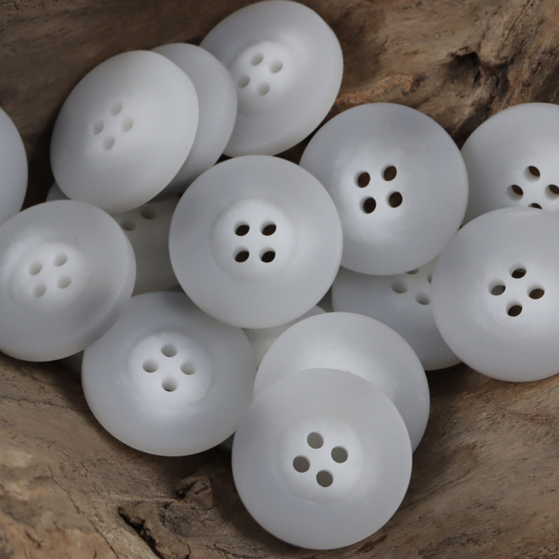 Classic Wide-Edged Resin Buttons Imitating Horn Pattern,50pcs - Lots of Buttons