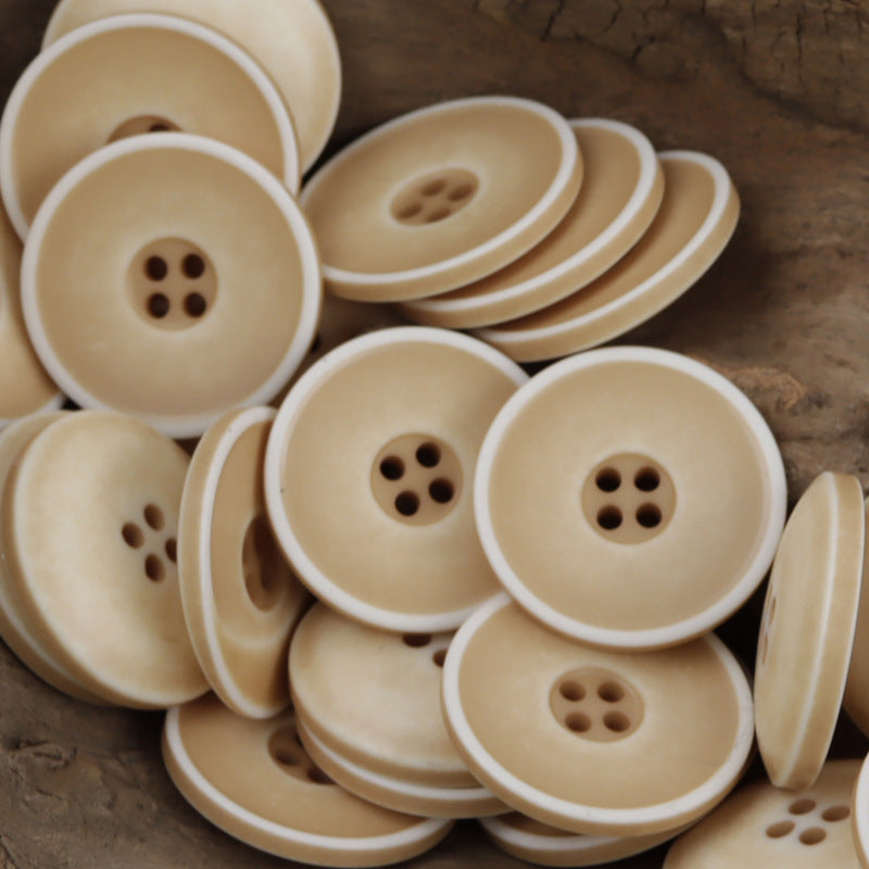 Round 4 Hole Distressed Washed Gradient Resin Buttons,20pcs 