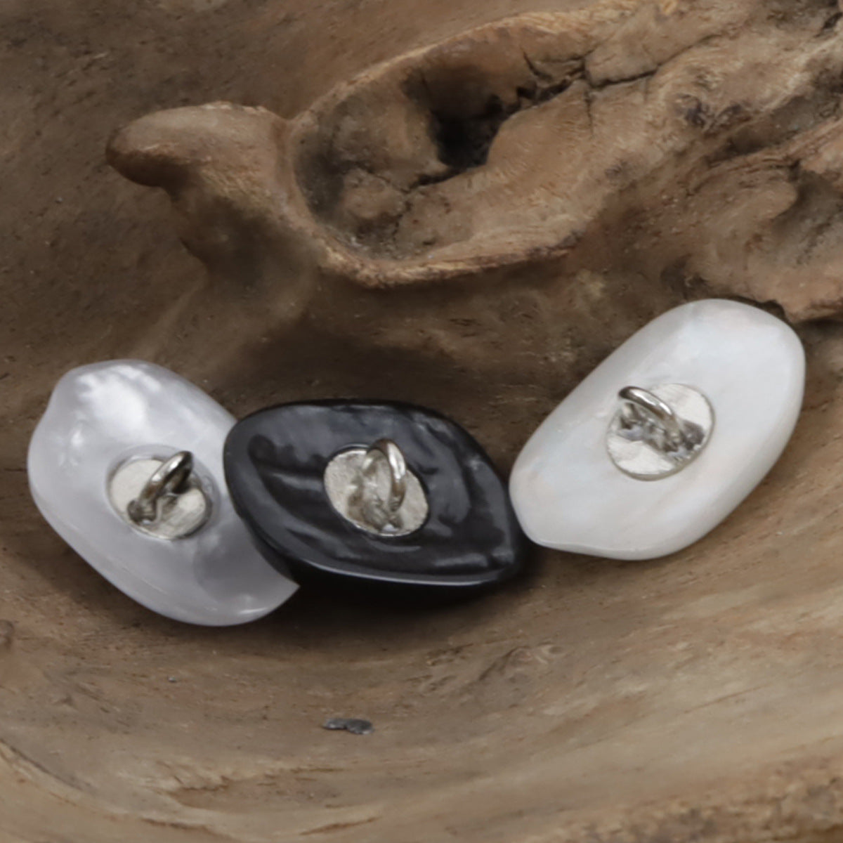 Stone-Shaped Resin Metal Decorative Shank Buttons,10pcs - Lots of Buttons