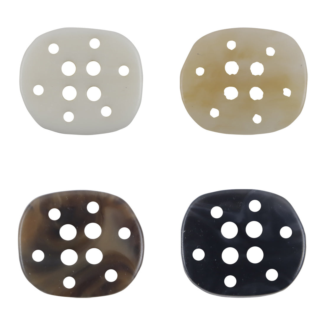 12.5mm Multi-Hole Resin Buttons for Beach Shirts,Dresses 50pcs - Lots of Buttons