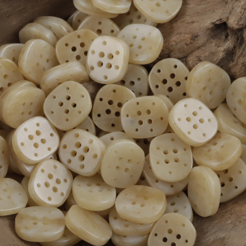 12.5mm Multi-Hole Resin Buttons for Beach Shirts,Dresses 50pcs - Lots of Buttons