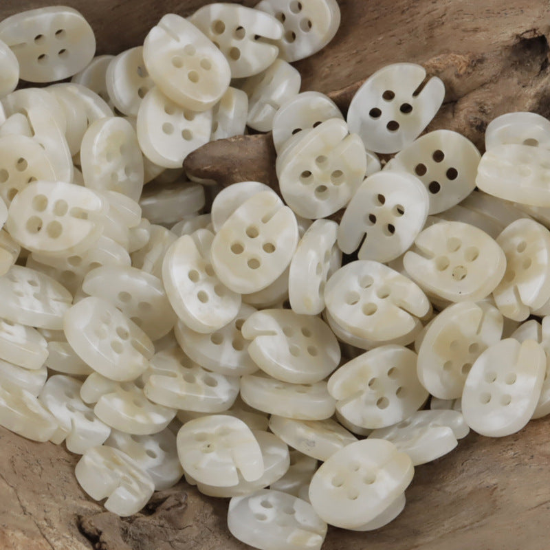 Creative Fish Mouth-Shaped Resin Buttons 50pcs 