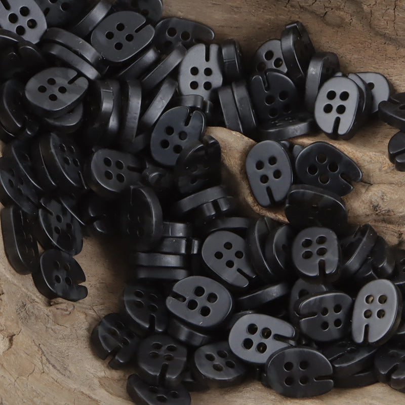 Creative Fish Mouth-Shaped Resin Buttons 50pcs 