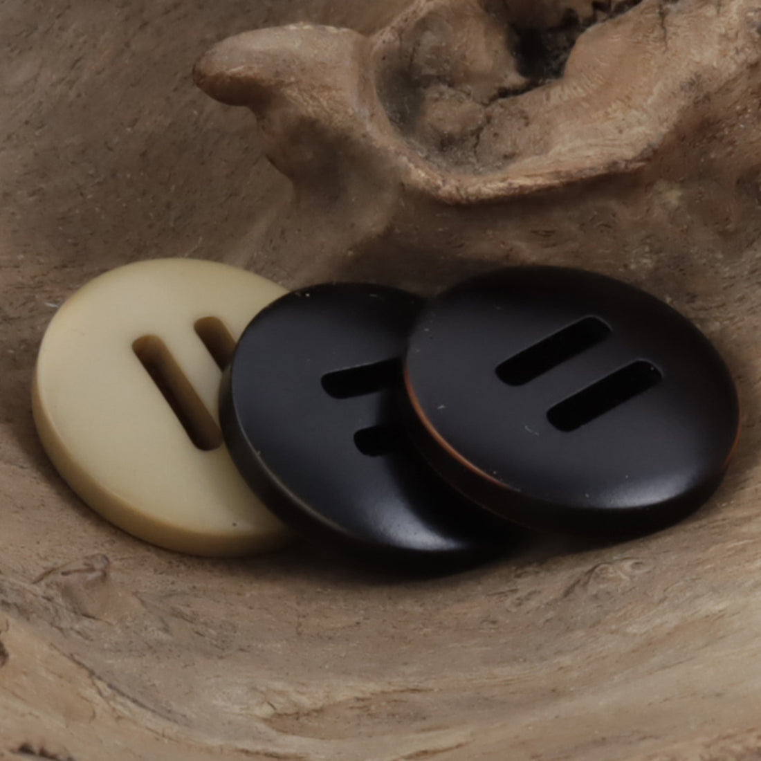 Long Eyed Three Step Down Jacket Resin Slider Button 10pcs - Lots of Buttons