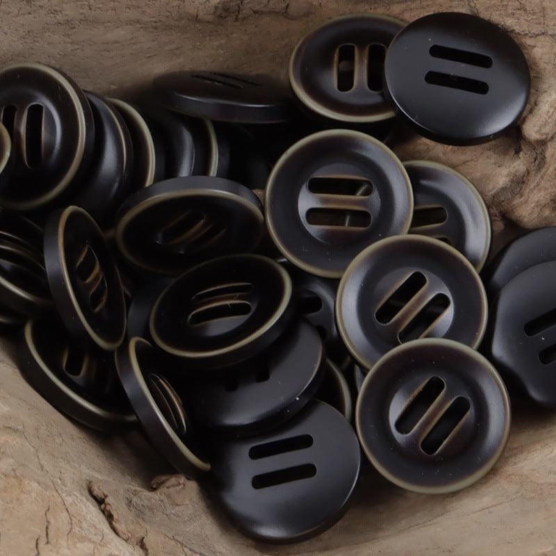 Long Eyed Three Step Down Jacket Resin Slider Button 10pcs - Lots of Buttons