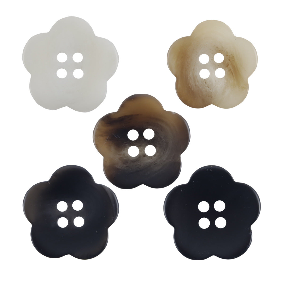 Cute Flower Amber Resin Buttons 20pcs - Lots of Buttons