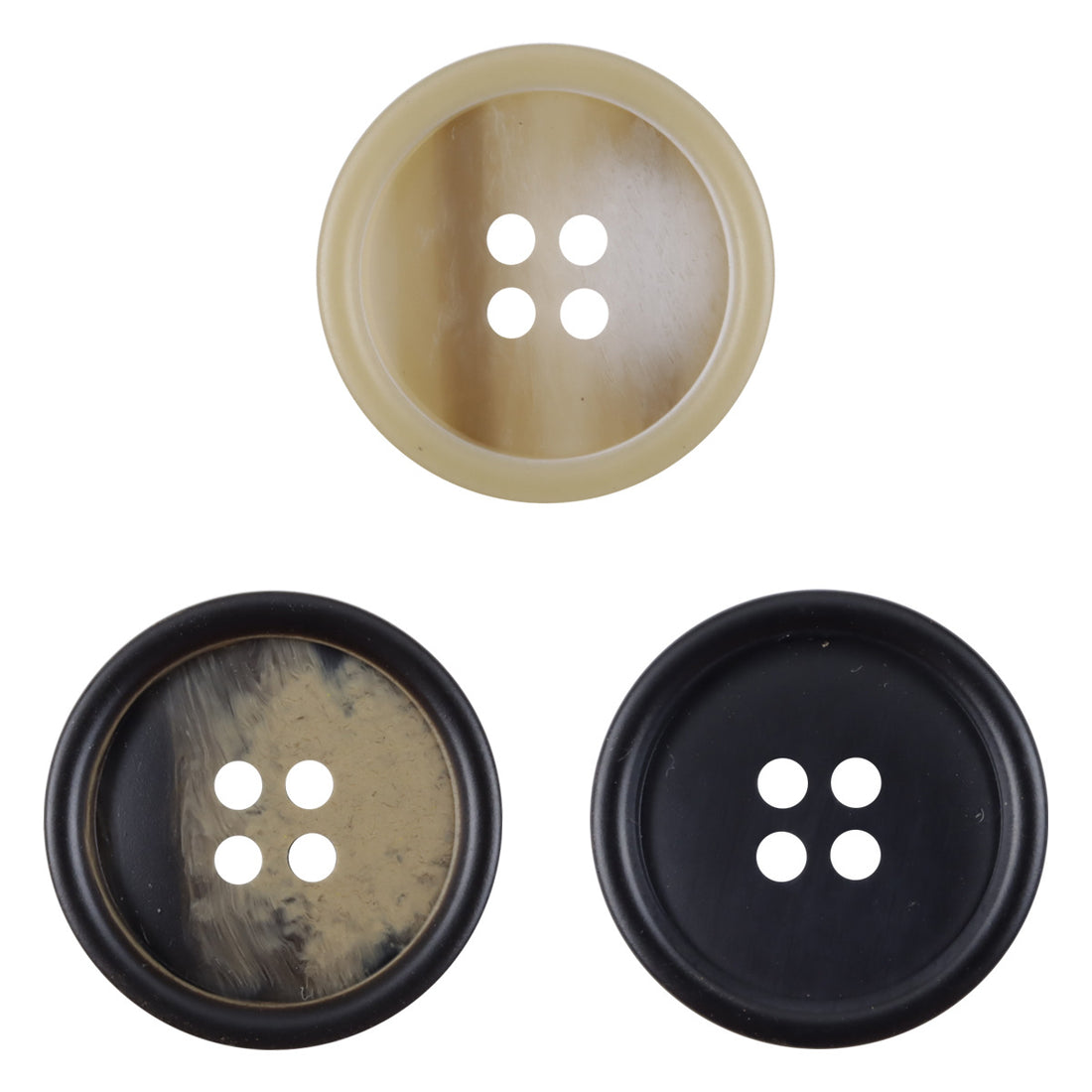 Gradient Light Khaki Round Resin Buttons for Coat Cufflinks 30pcs - Lots of Buttons
