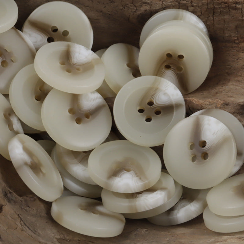 Round Four-Hole Imitation Horn Grain Resin Buttons,20pcs - Lots of Buttons