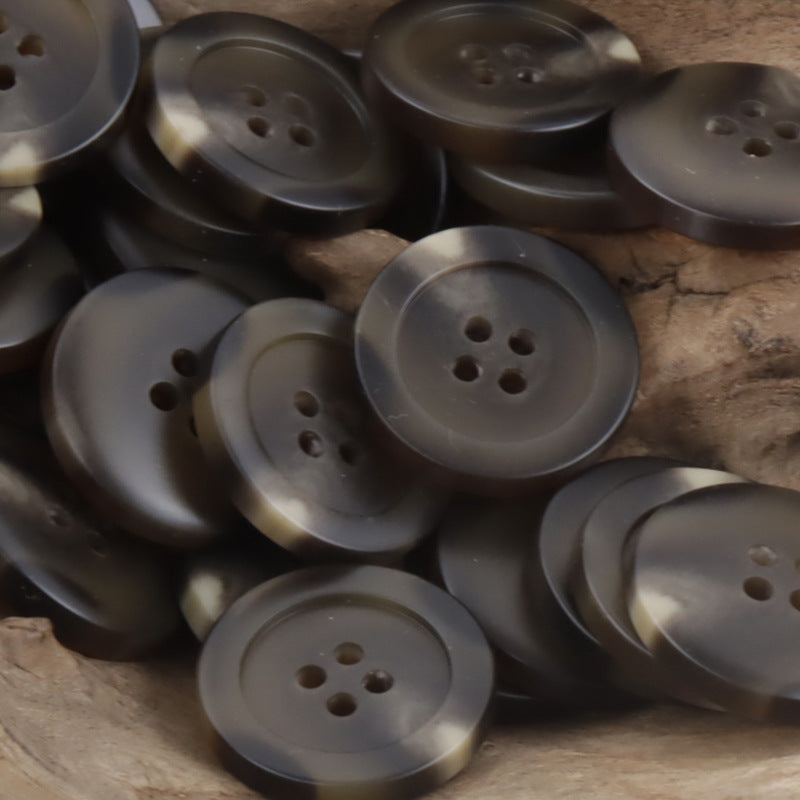 Round Four-Hole Imitation Horn Grain Resin Buttons,20pcs - Lots of Buttons