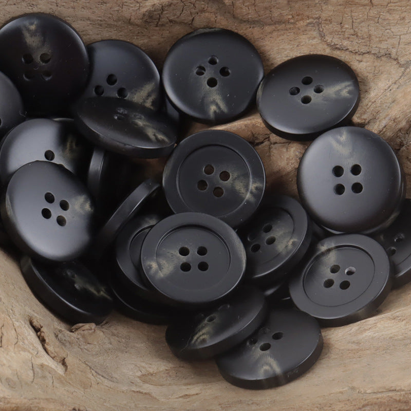 Round Four-Hole Imitation Horn Grain Resin Buttons,20pcs - Lots of Buttons