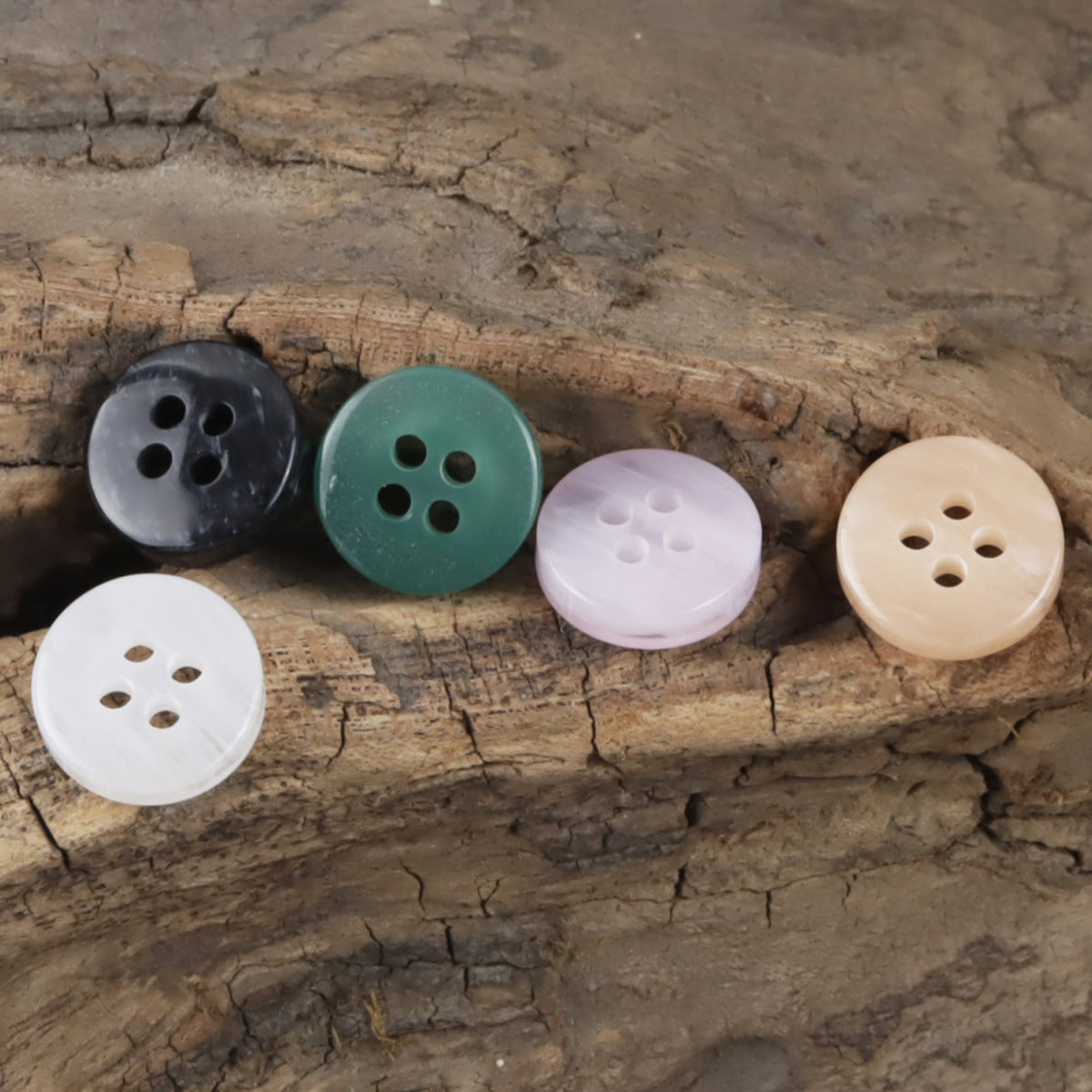 11.5mm 4 Hole Round Resin Buttons for DIY Craft,50pcs 