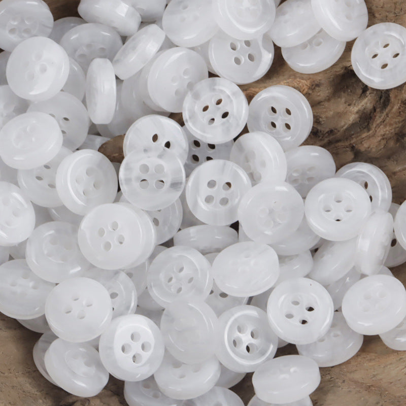 11.5mm 4 Hole Round Resin Buttons for DIY Craft,50pcs 