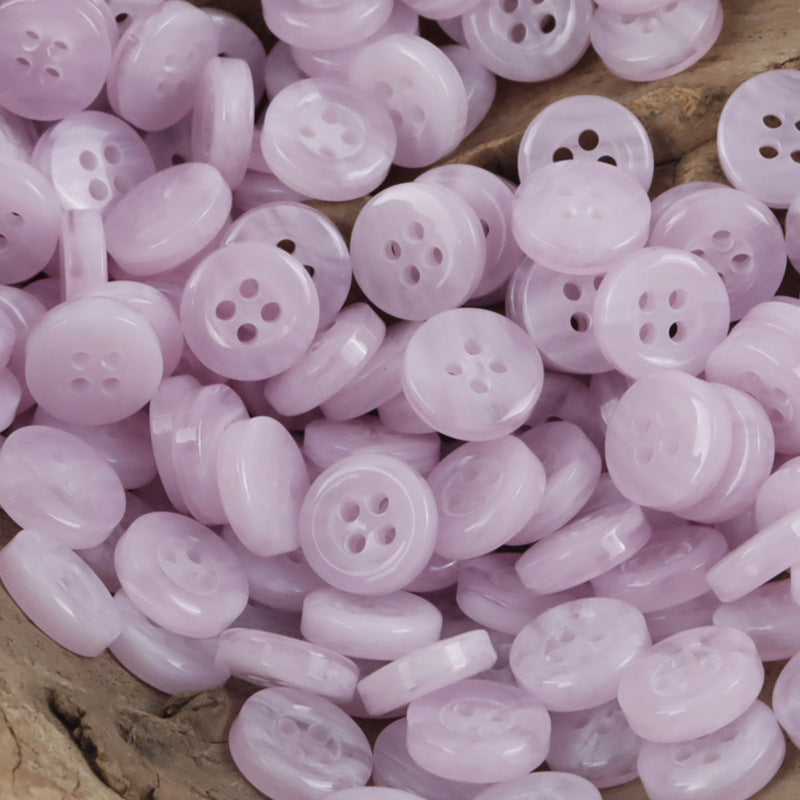 11.5mm 4 Hole Round Resin Buttons for DIY Craft,50pcs 