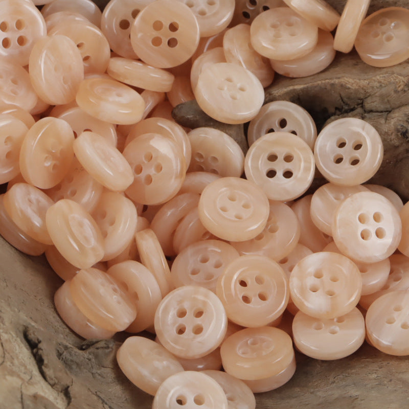 11.5mm 4 Hole Round Resin Buttons for DIY Craft,50pcs 
