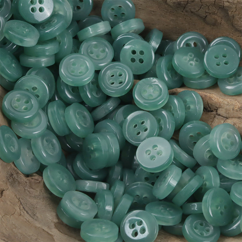 11.5mm 4 Hole Round Resin Buttons for DIY Craft,50pcs 