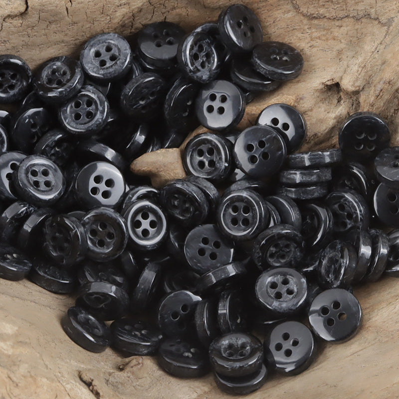 11.5mm 4 Hole Round Resin Buttons for DIY Craft,50pcs 