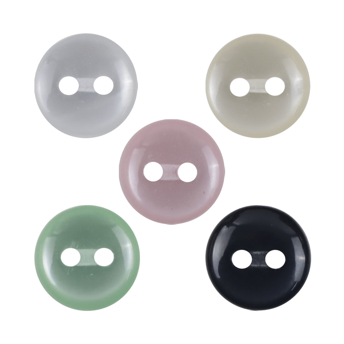 11.5mm Multicolor Resin Buttons for Kids' Fashion Crafts,50pcs - Lots of Buttons