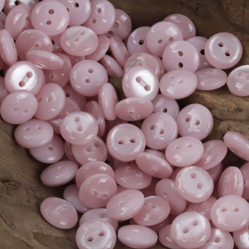 11.5mm Multicolor Resin Buttons for Kids' Fashion Crafts,50pcs - Lots of Buttons