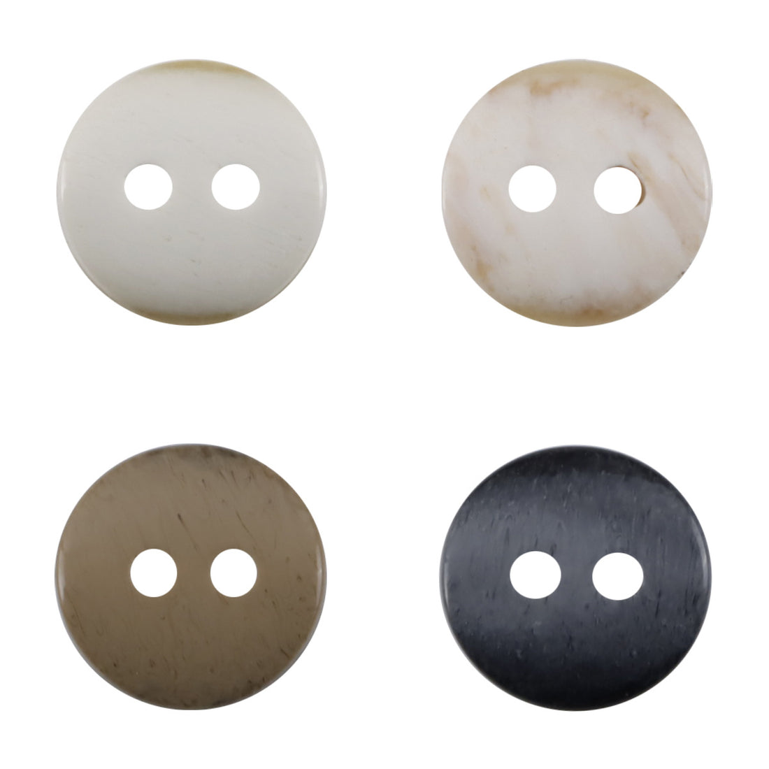 11.5mm Beige-Pink Oblique Cut 2-Hole Resin Shirt Buttons 80 Pack - Lots of Buttons