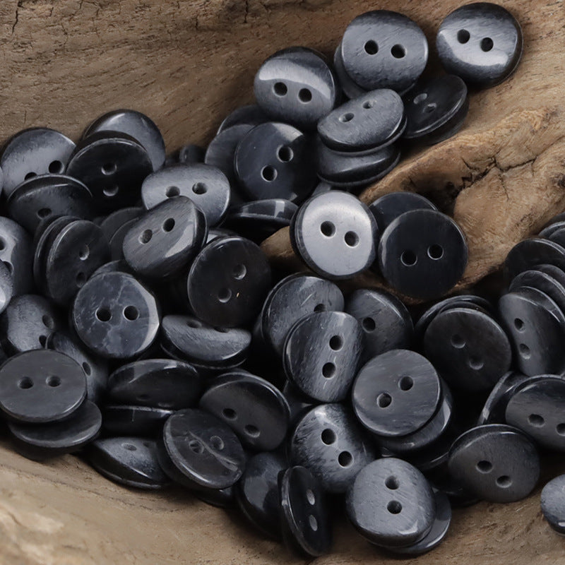 11.5mm Beige-Pink Oblique Cut 2-Hole Resin Shirt Buttons 80 Pack