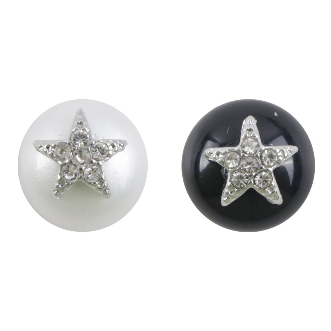 11.5mm Starfish Rhinestone-Inlaid Metal Resin Buttons 10pcs - Lots of Buttons