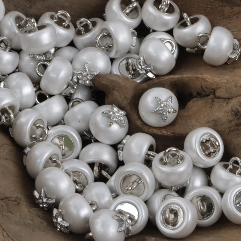 11.5mm Starfish Rhinestone-Inlaid Metal Resin Buttons 10pcs - Lots of Buttons