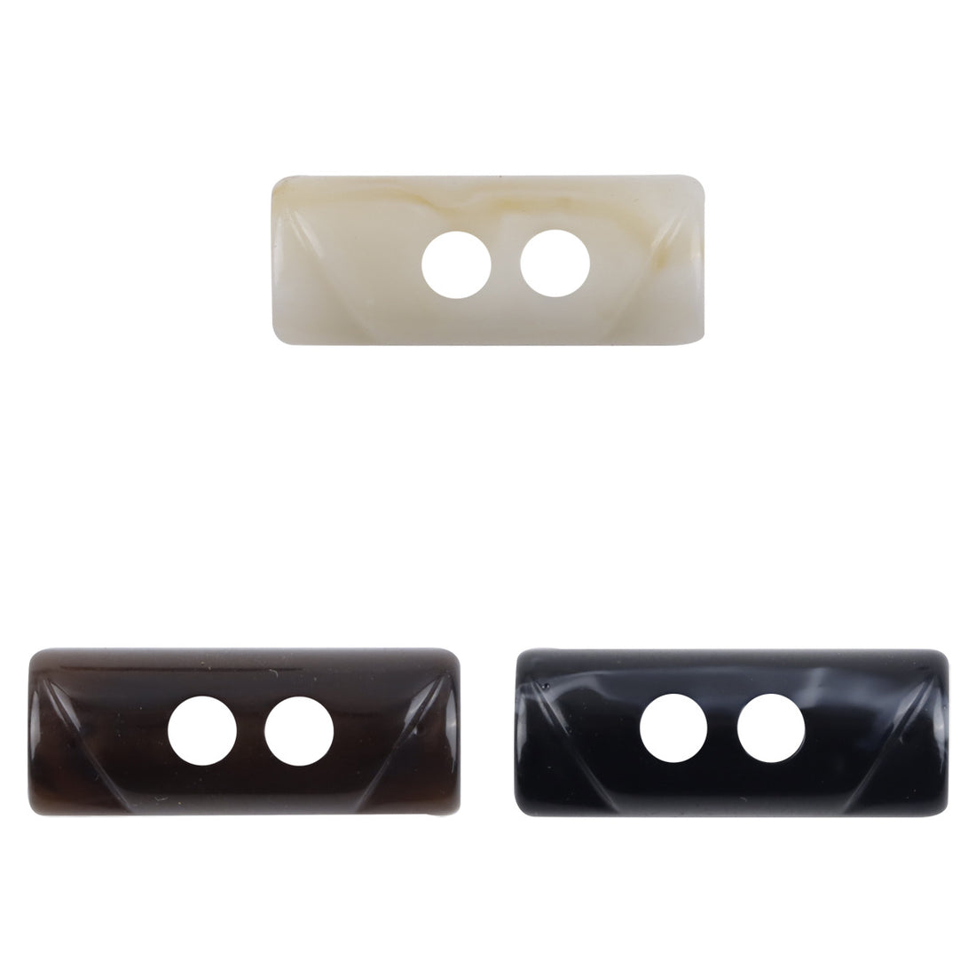 Semi Cylindrical 2 Hole Toggle Resin Buttons,10pcs - Lots of Buttons